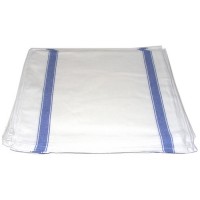 10 x 100% Cotton Blue & White Herringbone Professional Catering Kitchen Cloths / Tea Towels / Glass Cleaning Cloths - GRADE A