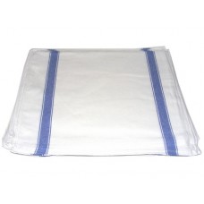 10 x 100% Cotton Blue & White Herringbone Professional Catering Kitchen Cloths / Tea Towels / Glass Cleaning Cloths - GRADE A