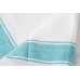 10 x 100% Cotton Green & White Herringbone Professional Catering Kitchen Cloths / Tea Towels - GRADE A